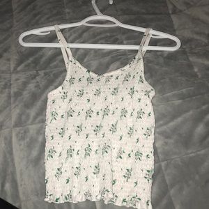 white cropped tank top